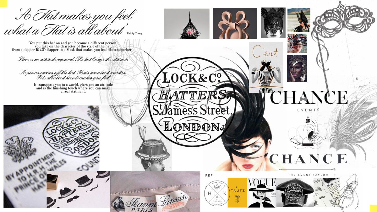 Chance Organisation, Chance Events: Moodboard: hats and heritage