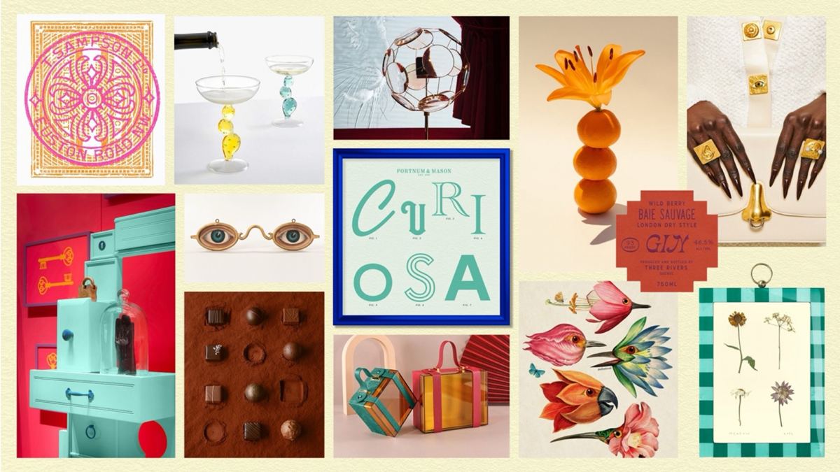 Fortnum & Mason, Biscuits for Drinks: Moodboard for the Curiosa pillar