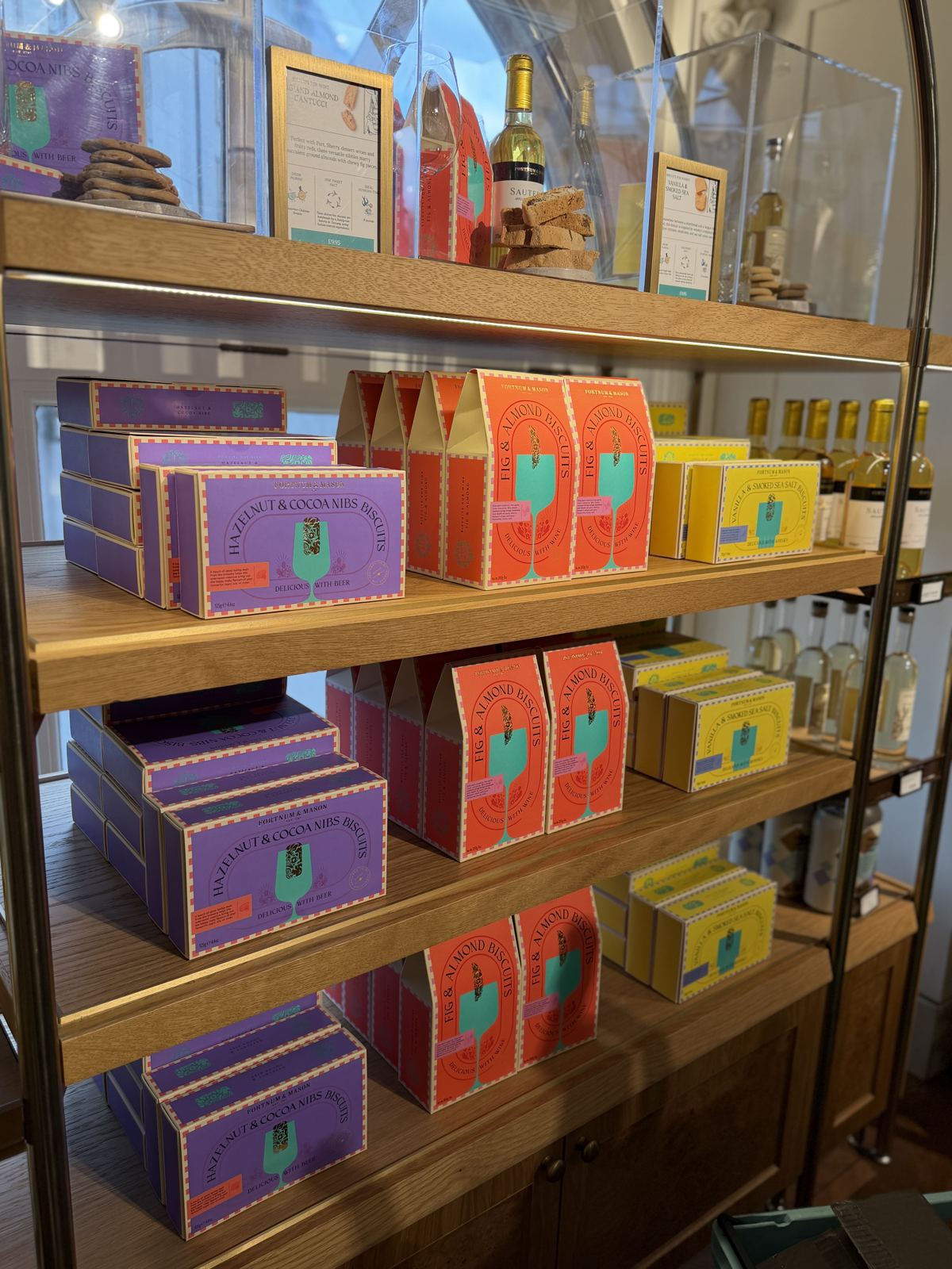 Fortnum & Mason, Biscuits for Drinks: Biscuits for Drinks on shelf in store