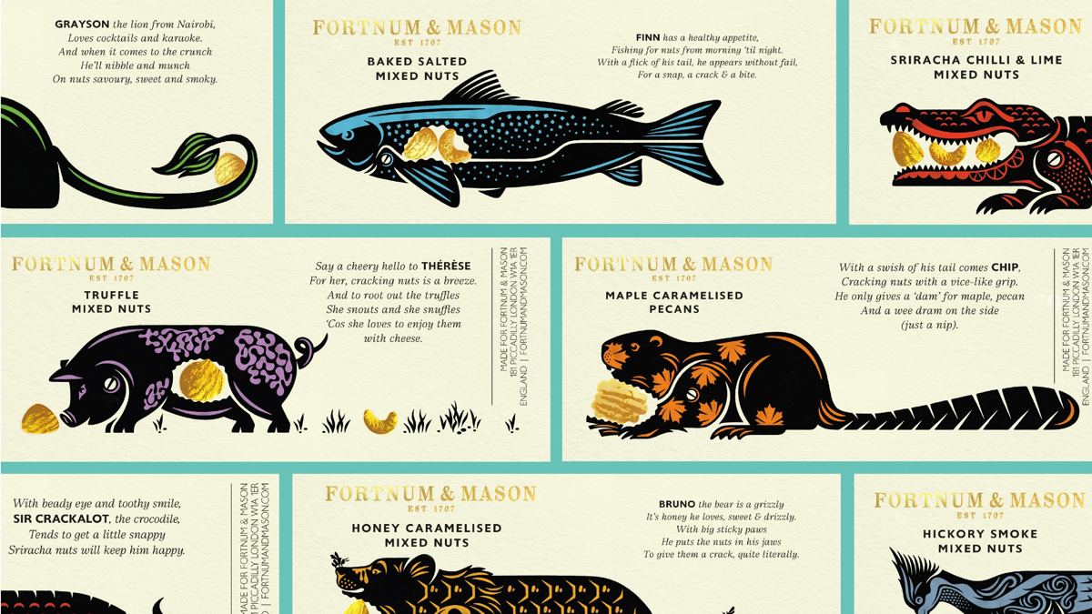Fortnum & Mason, Fortnum's Famous Animal Crackers: The label range, each with its own verse