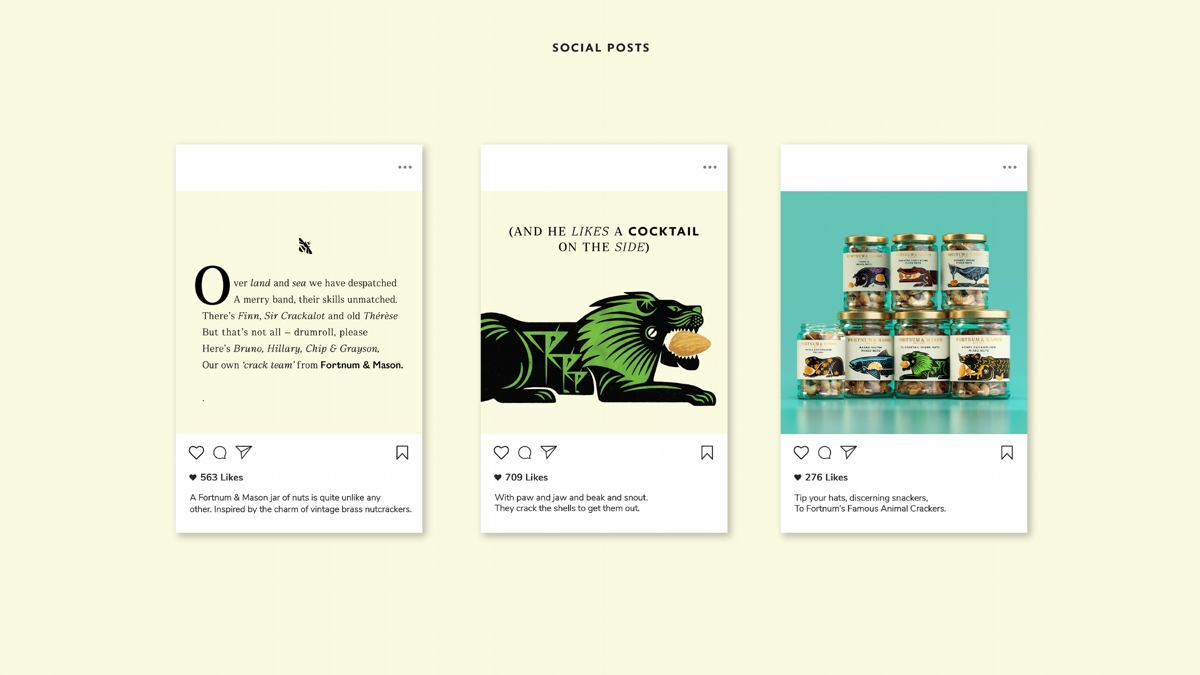 Fortnum & Mason, Fortnum's Famous Animal Crackers: Social posts starring the nutcracker cast