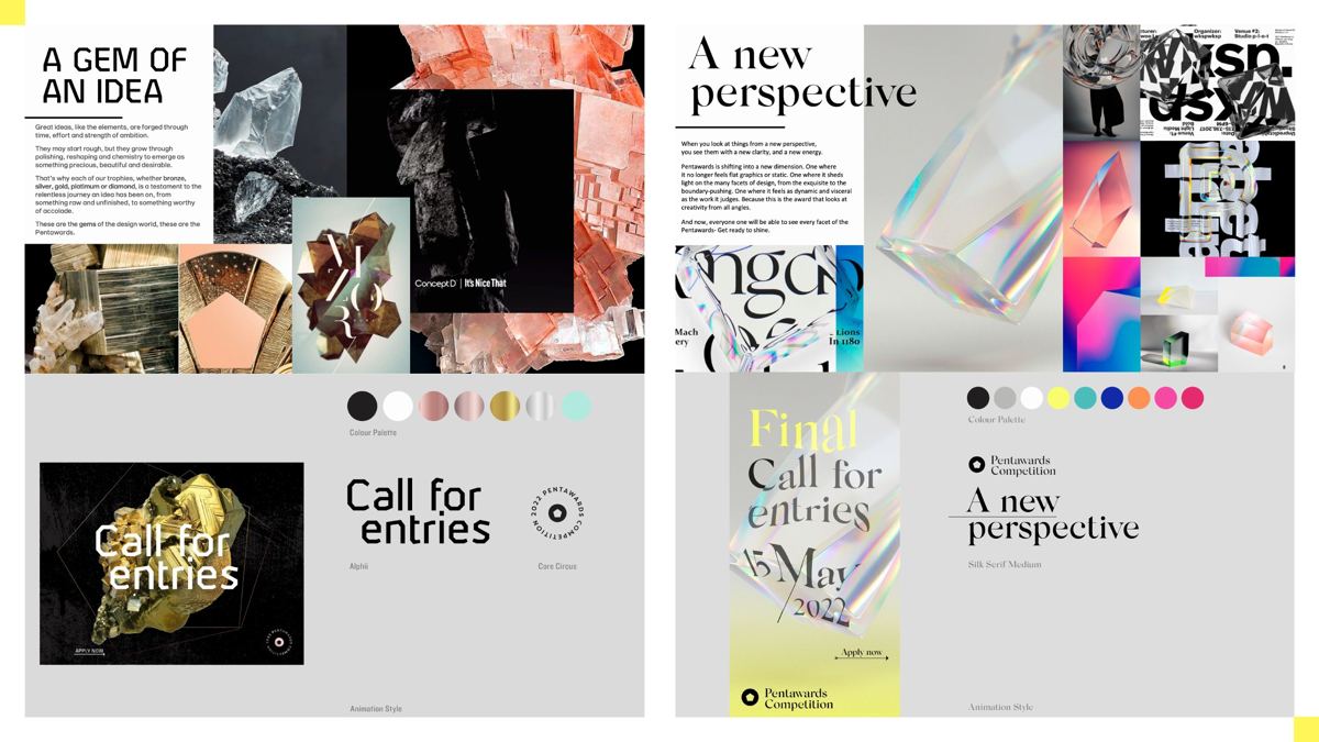 Pentawards, Pentawards 2022: 5 Senses of Design: Earlier concepts: 'An idea' and 'A new perspective'