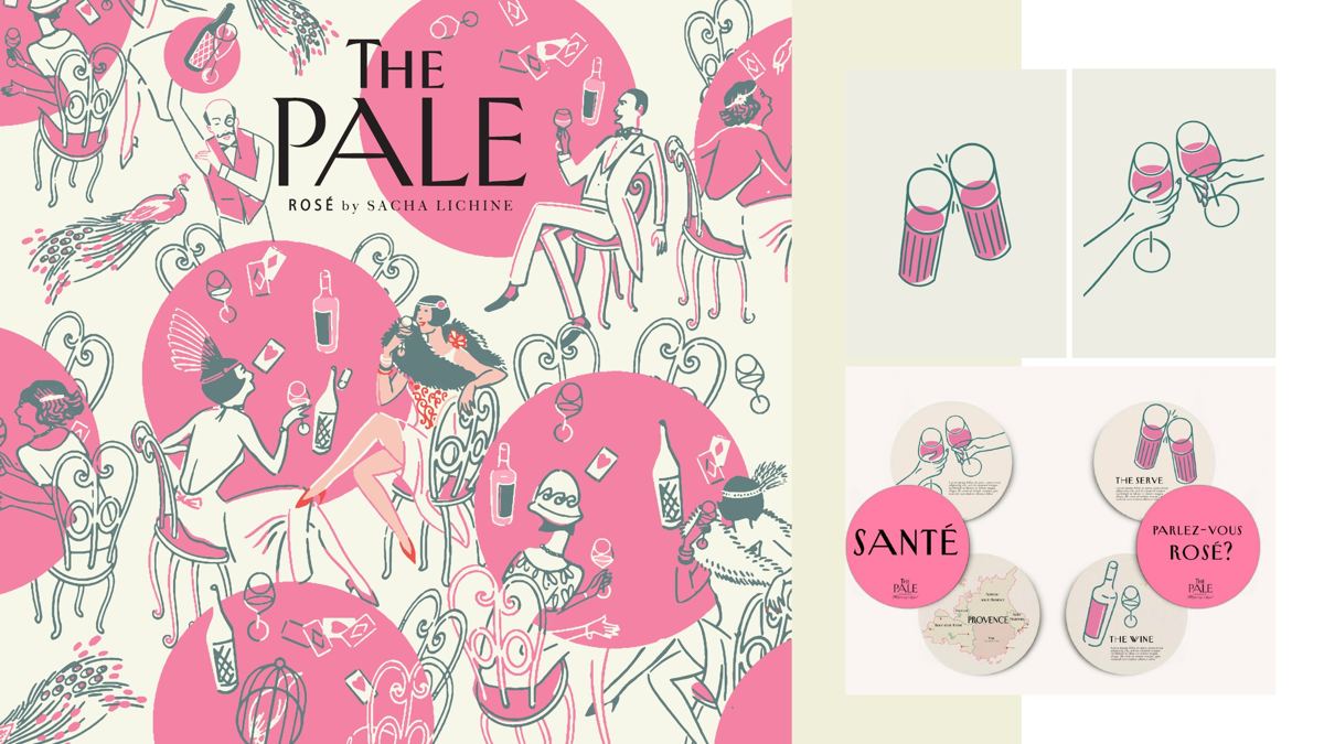 Château d'Esclans, The Pale: Label illustration and coasters