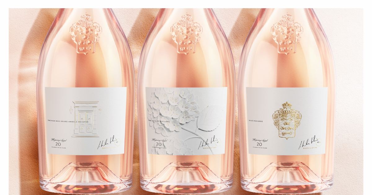 Château d'Esclans, Whispering Angel 20th Anniversary: More of the 20 anniversary labels