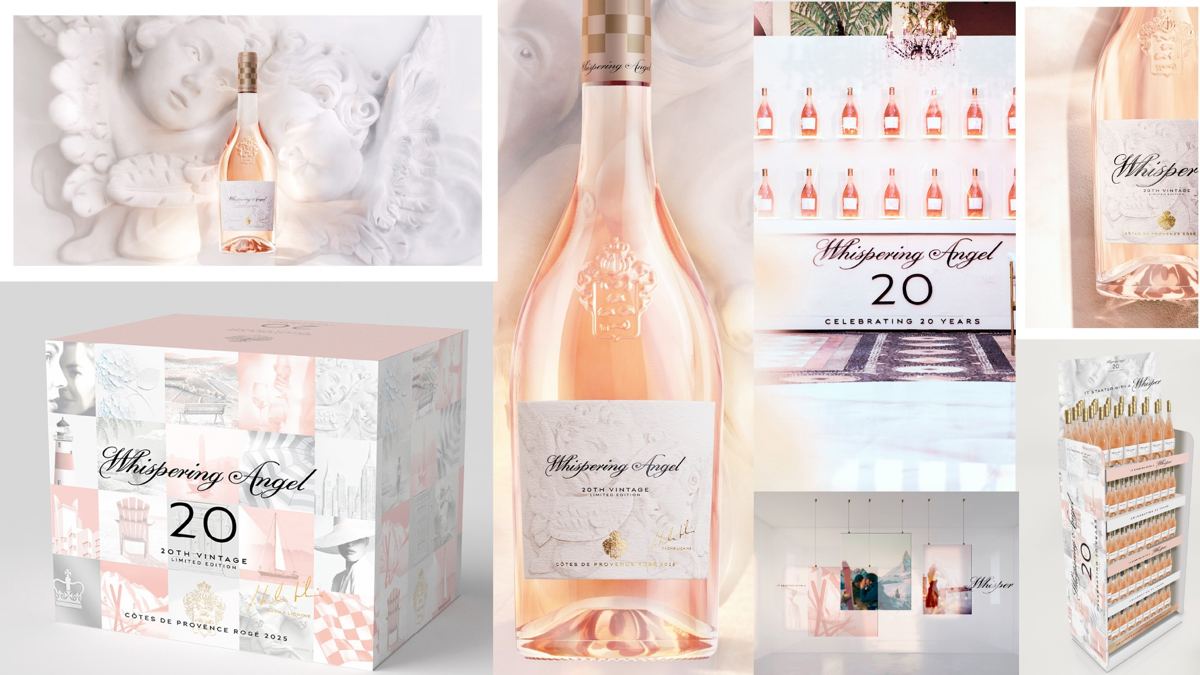 Château d'Esclans, Whispering Angel 20th Anniversary: Brand world applications across the anniversary